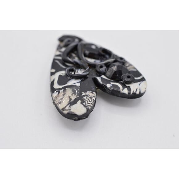 Ankara Designs Vintage Heart Pin Brooch Art Handcrafted Valentine 1990s BinV - Picture 6 of 9